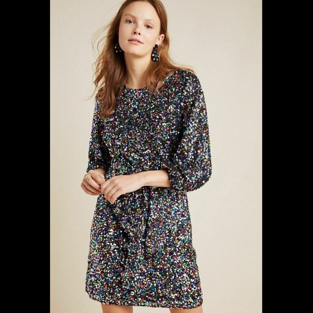 NWT SHOSHANNA SEQUINED MINI DRESS